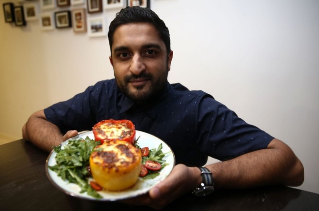 Cooking from scratch: stuffed roast peppers with a sundried tomato and nduja beef filling