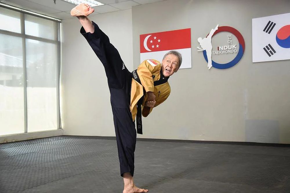 Petite nun, 67, stands tall as Singapore's first taekwondo world champion