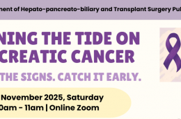 Turning the tide on Pancreatic Cancer. Know the Signs. Catch it Early